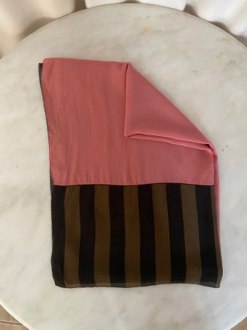 Fendi Bicolor Long Silk Scarf