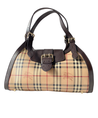 Burberry Brown Haymarket Hobo Bag