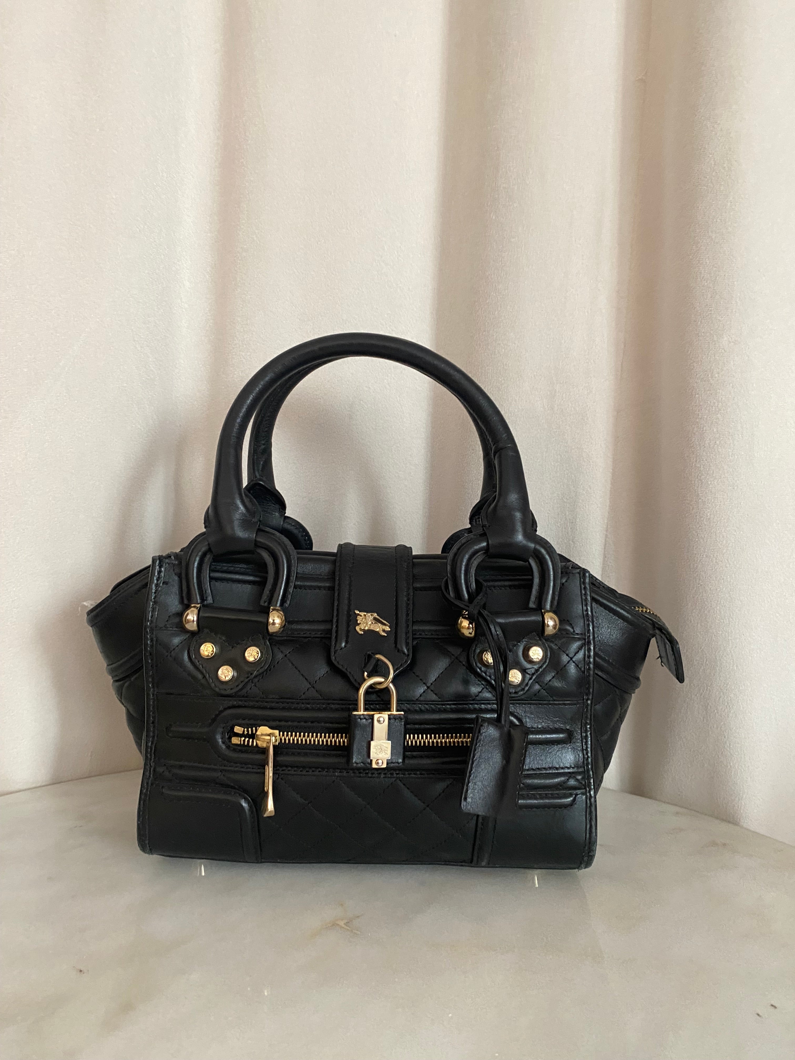 Burberry Black Mini Monor Tote Bag