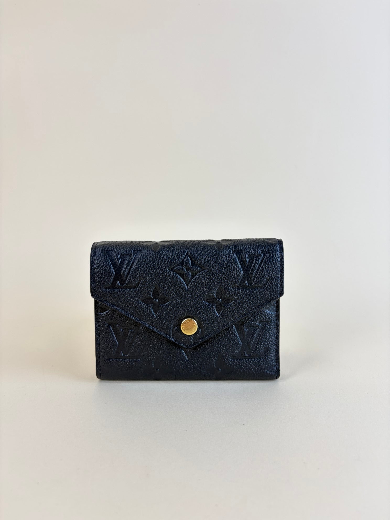 Louis Vuitton Black Monogram Empreinte victorine wallet