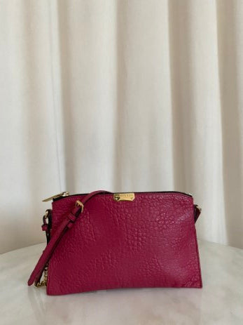 Burberry Hot Pink Grained Crossbody Bag