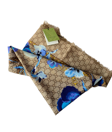 Gucci Bicolor GG Floral scarf