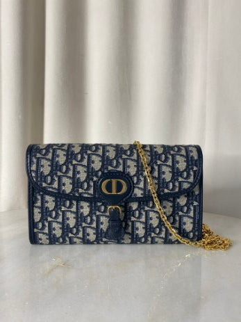 Christian Dior Blue Bobby East West Pouch