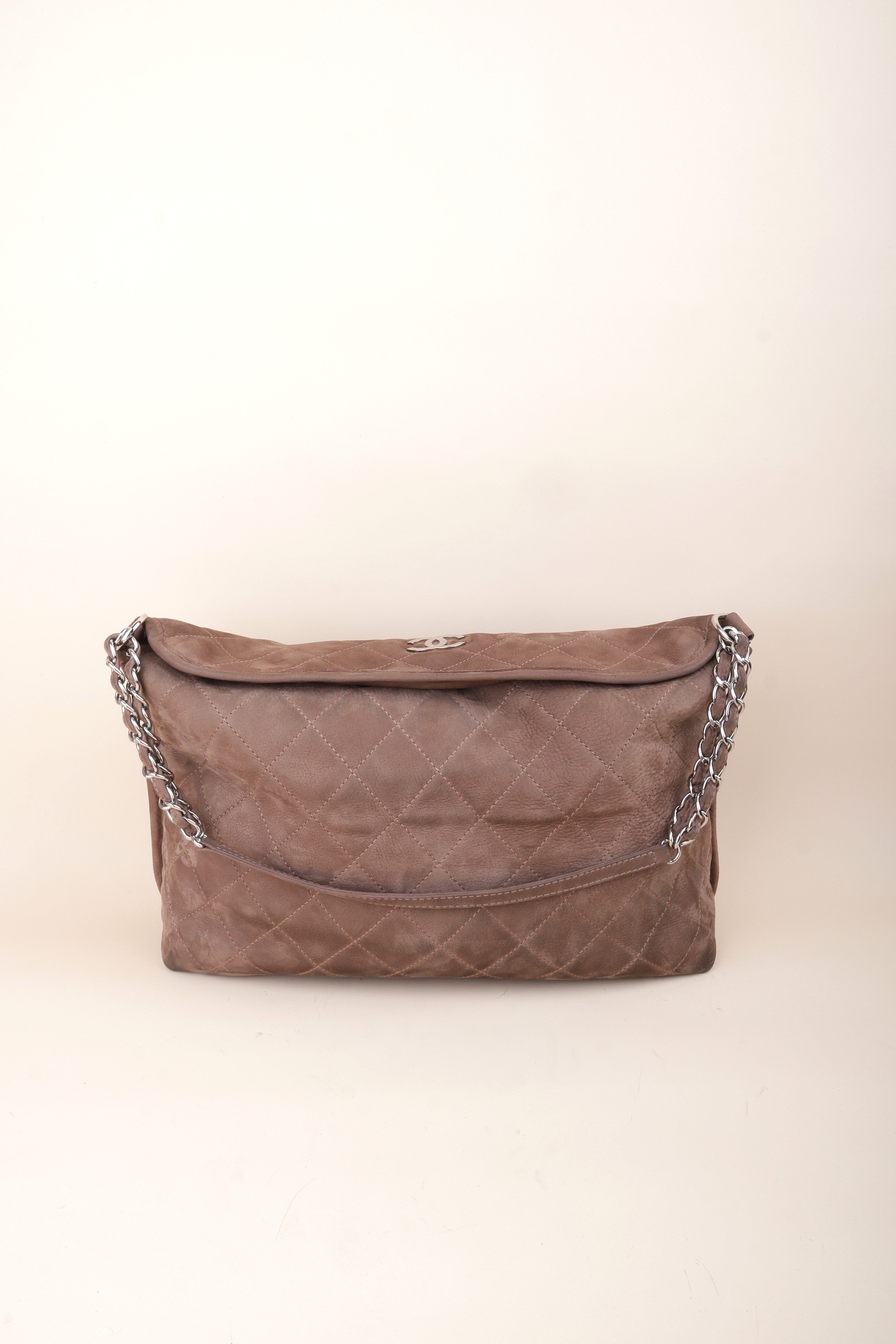 Chanel Brown Large French Riviera Hobo Shoulder Bag