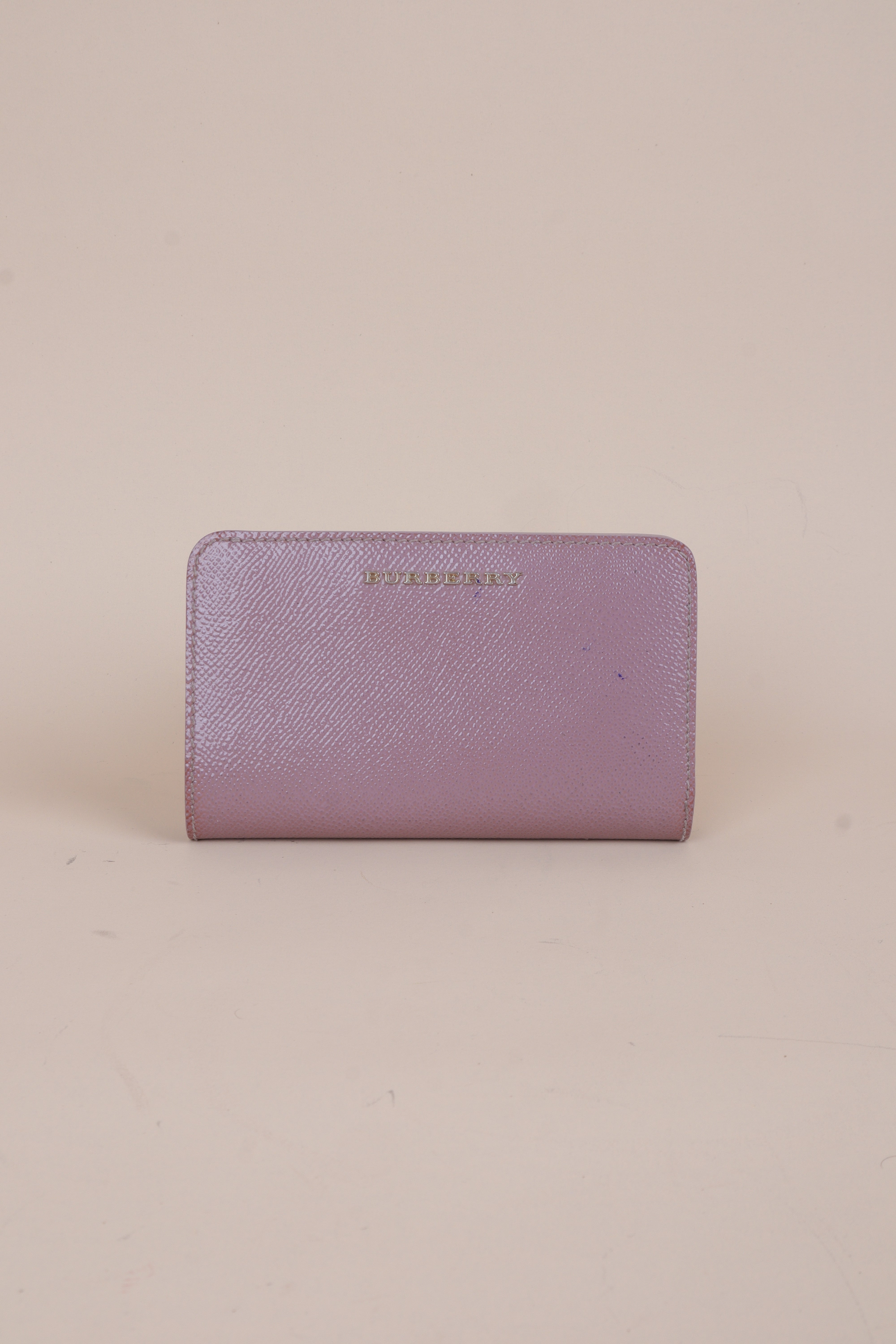 Burberry Light Purple London Bifold Contact Flap Small Wallet