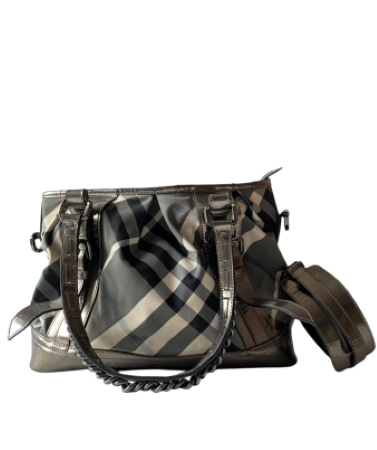 Burberry Bicolor Nylon Beat Check Bag