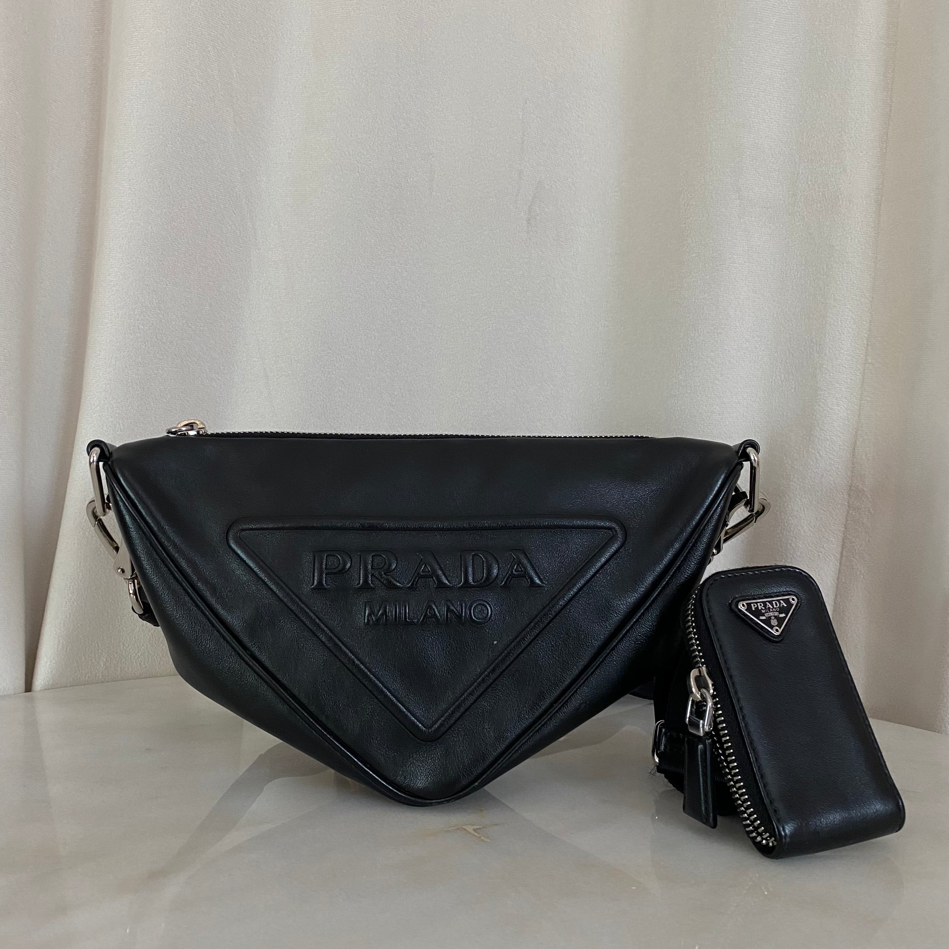 Prada Black Triangle Shoulder Bag