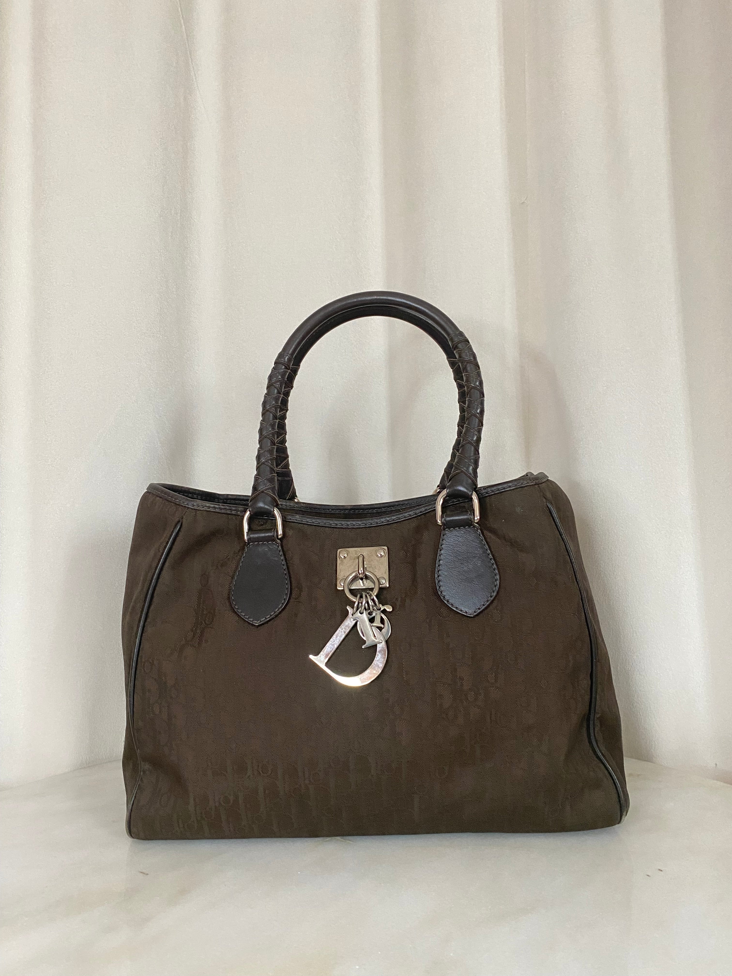 Christian Dior Brown Monogram Diorissimo Tote Bag