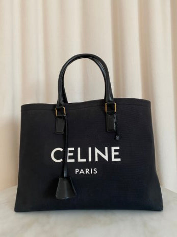 Celine Black Cabas Horizontal Shopping Bag