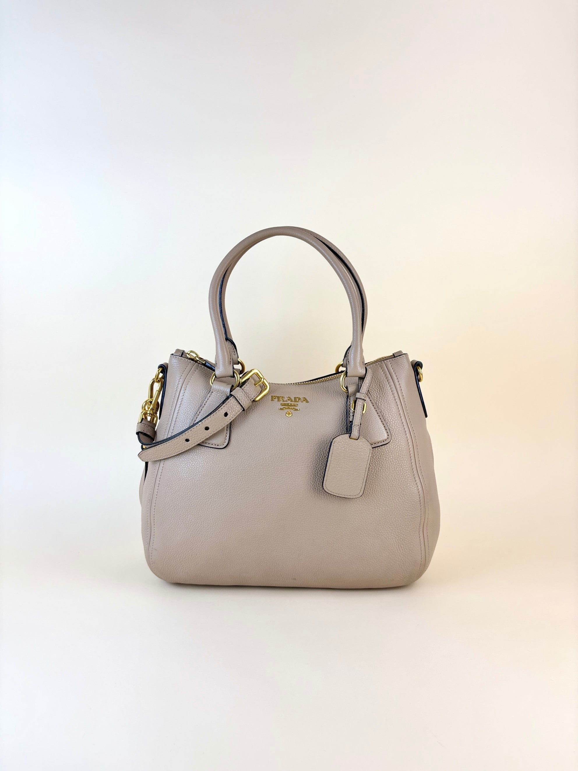 Prada cammeo vitello phenix tote bag