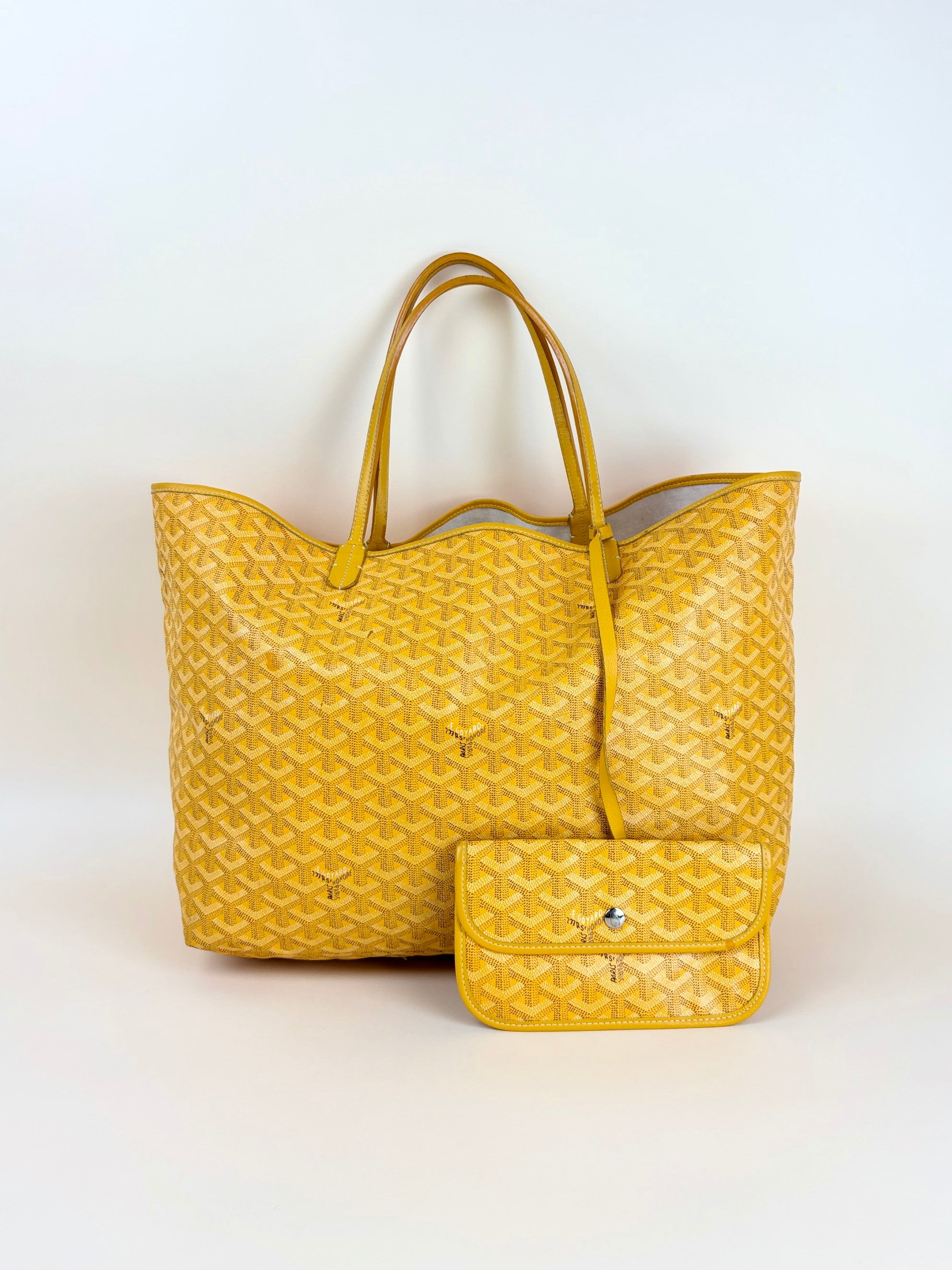 Goyard Yellow Goyardine Saint Louis GM Shoulder Bag