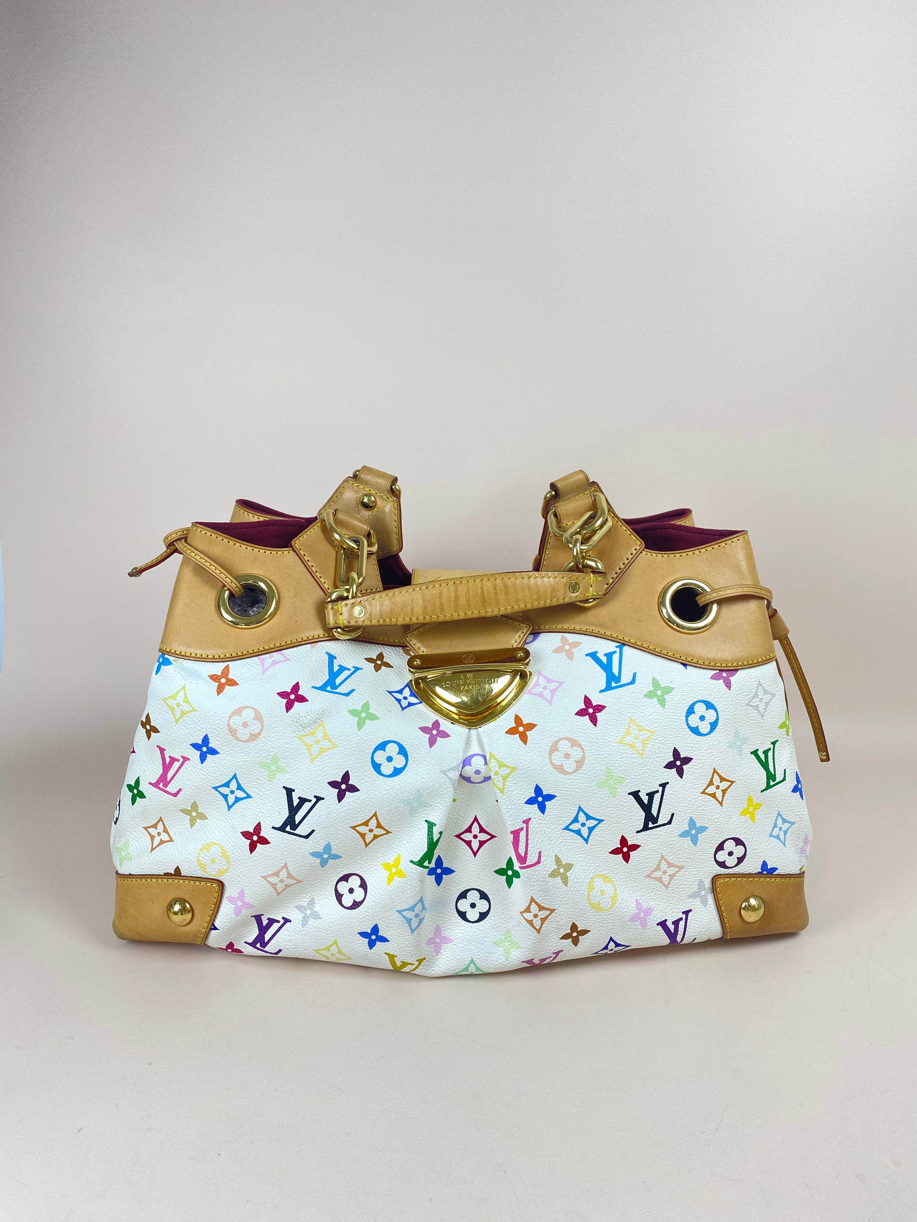 Louis Vuitton White Multicolor Monogram Shoulder Bag
