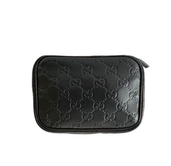 Gucci Black Guccissima GG Makeup Case