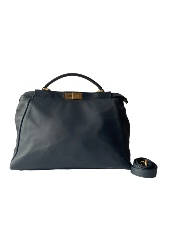 Fendi Navy Peekaboo Large Bag