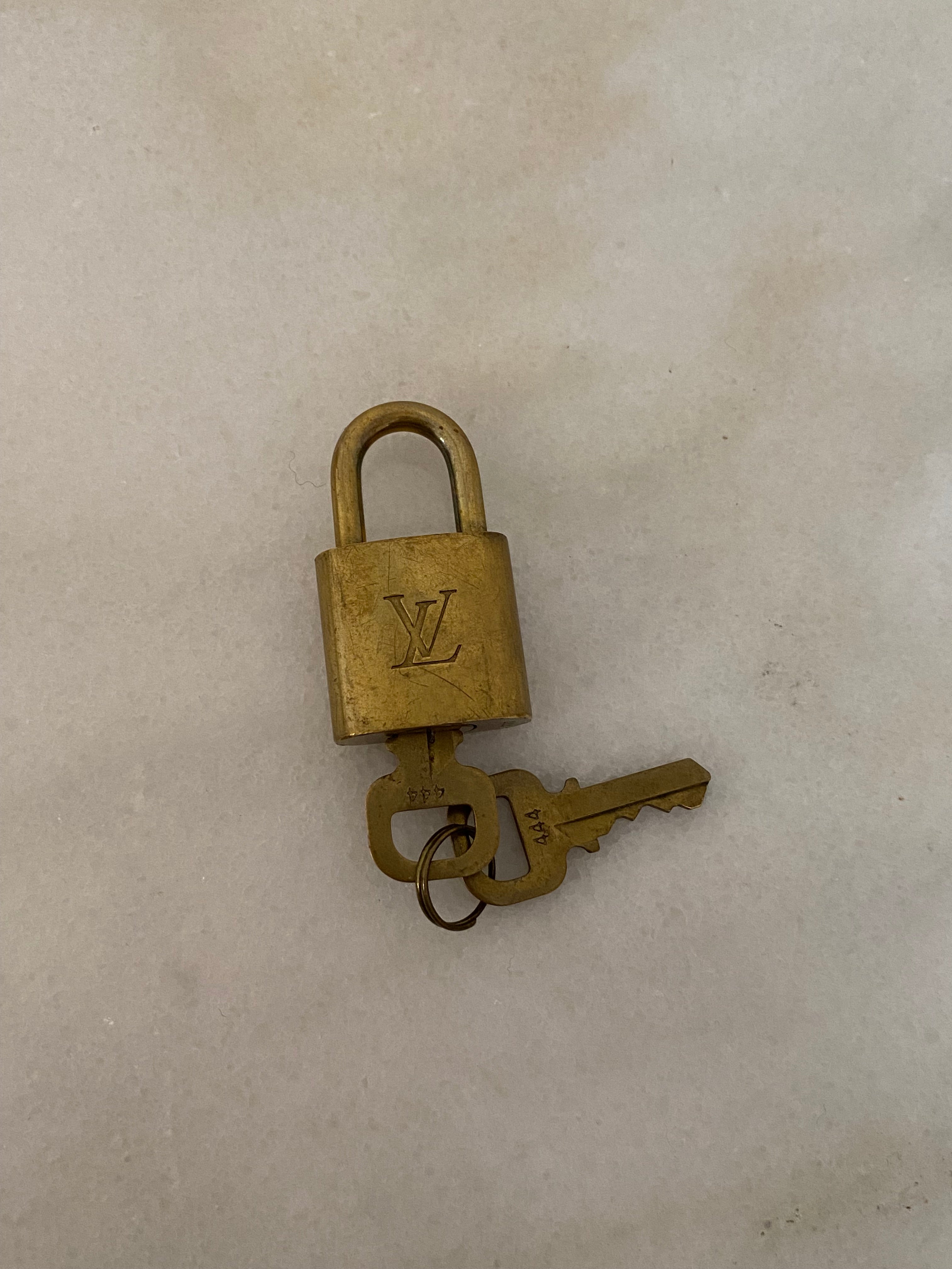 Louis Vuitton Gold Lock and 2 Keys Set