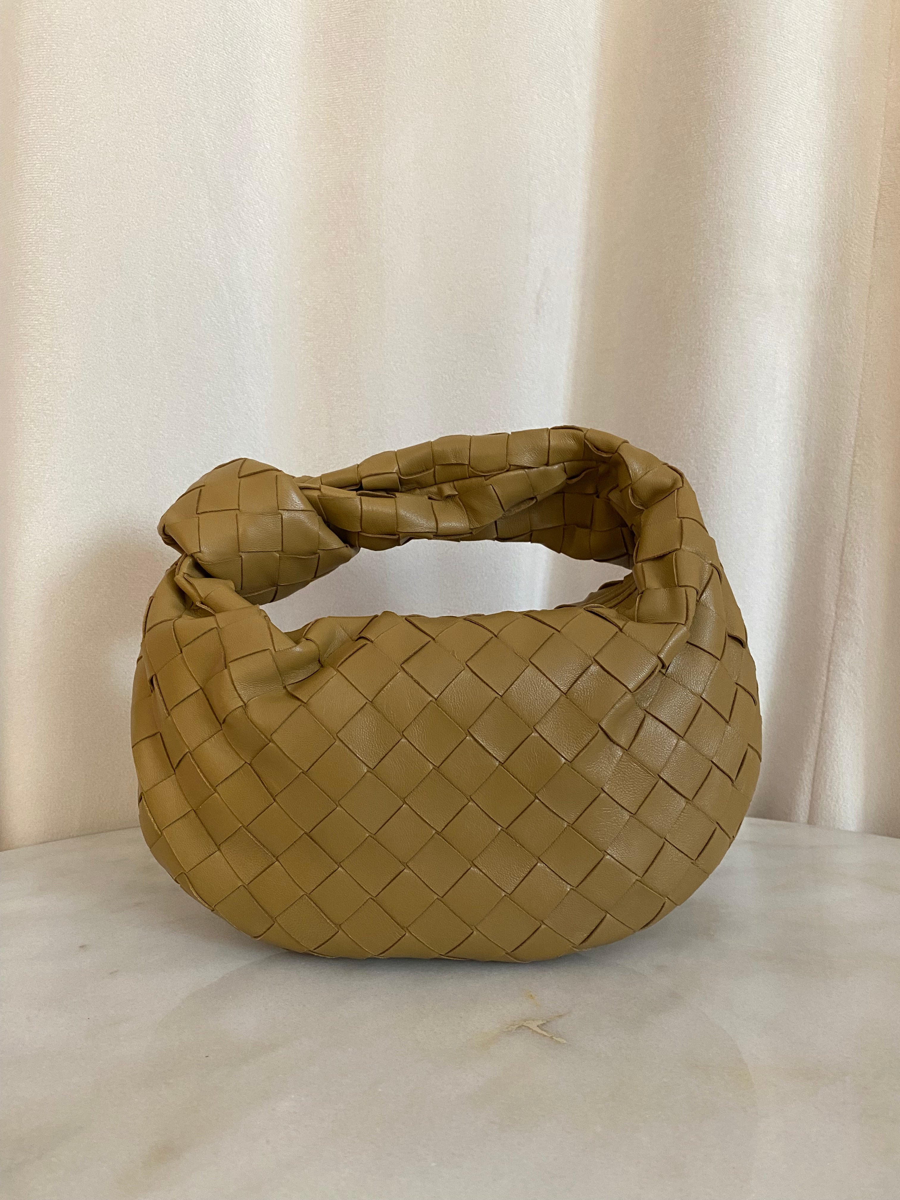 Bottega Veneta Dark Praline Mini Jodie Bag