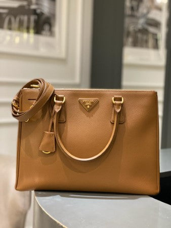 Prada Brown Lux Galleria Large Tote Bag