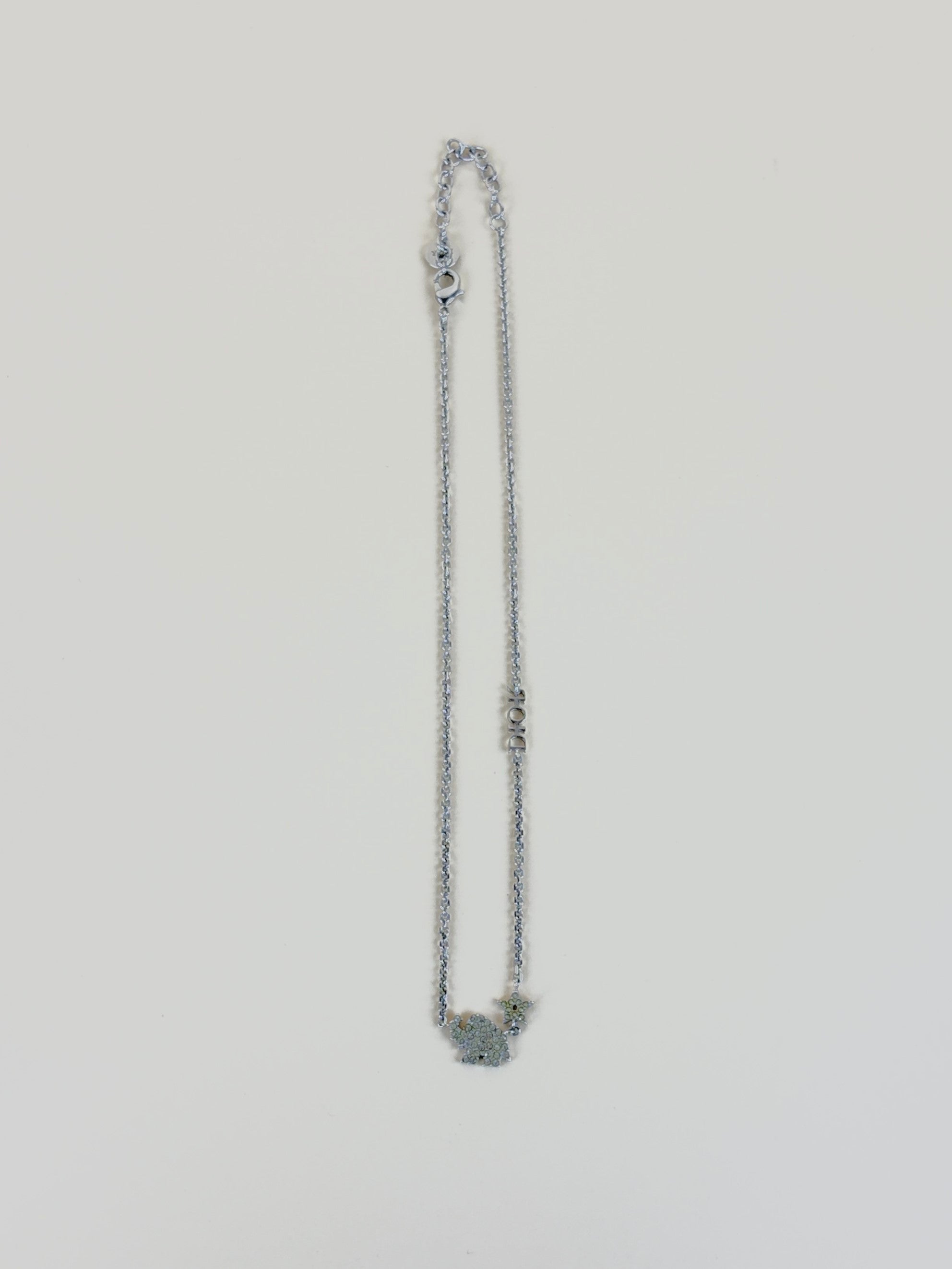 Christian Dior Silver Crystals Necklace
