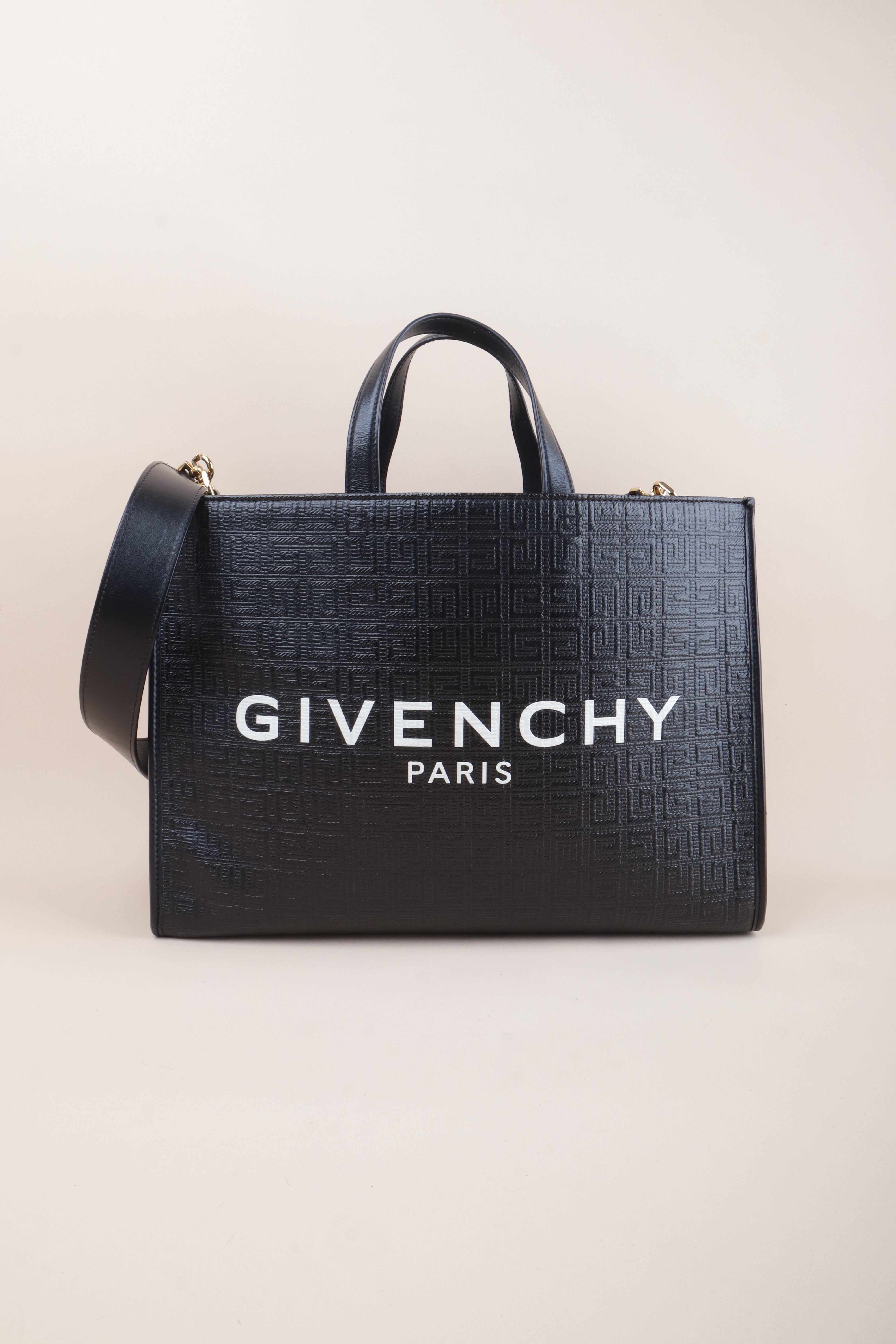 Givenchy Black G-Tote Medium Shopping Bag