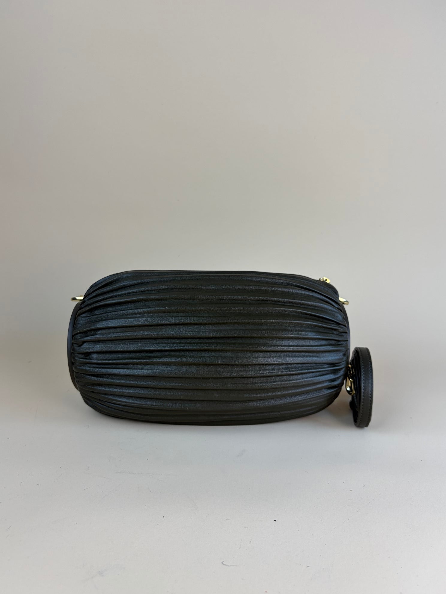 LOEWE tinplated Nappa lambskin bracelet pouch olive-shoulder bag-Loewe-The Closet Egypt