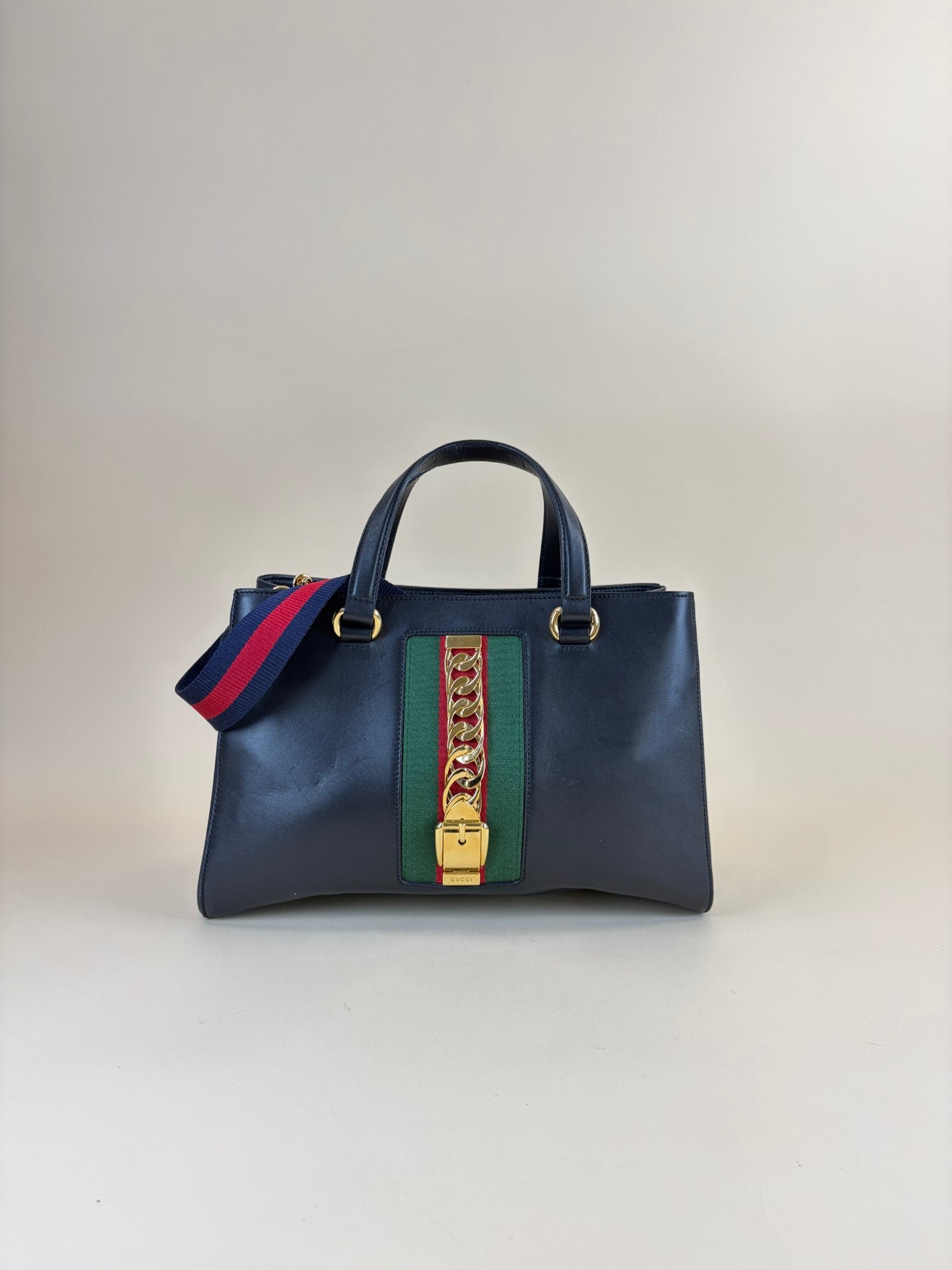 Gucci black Sylvie large Top Handle bag