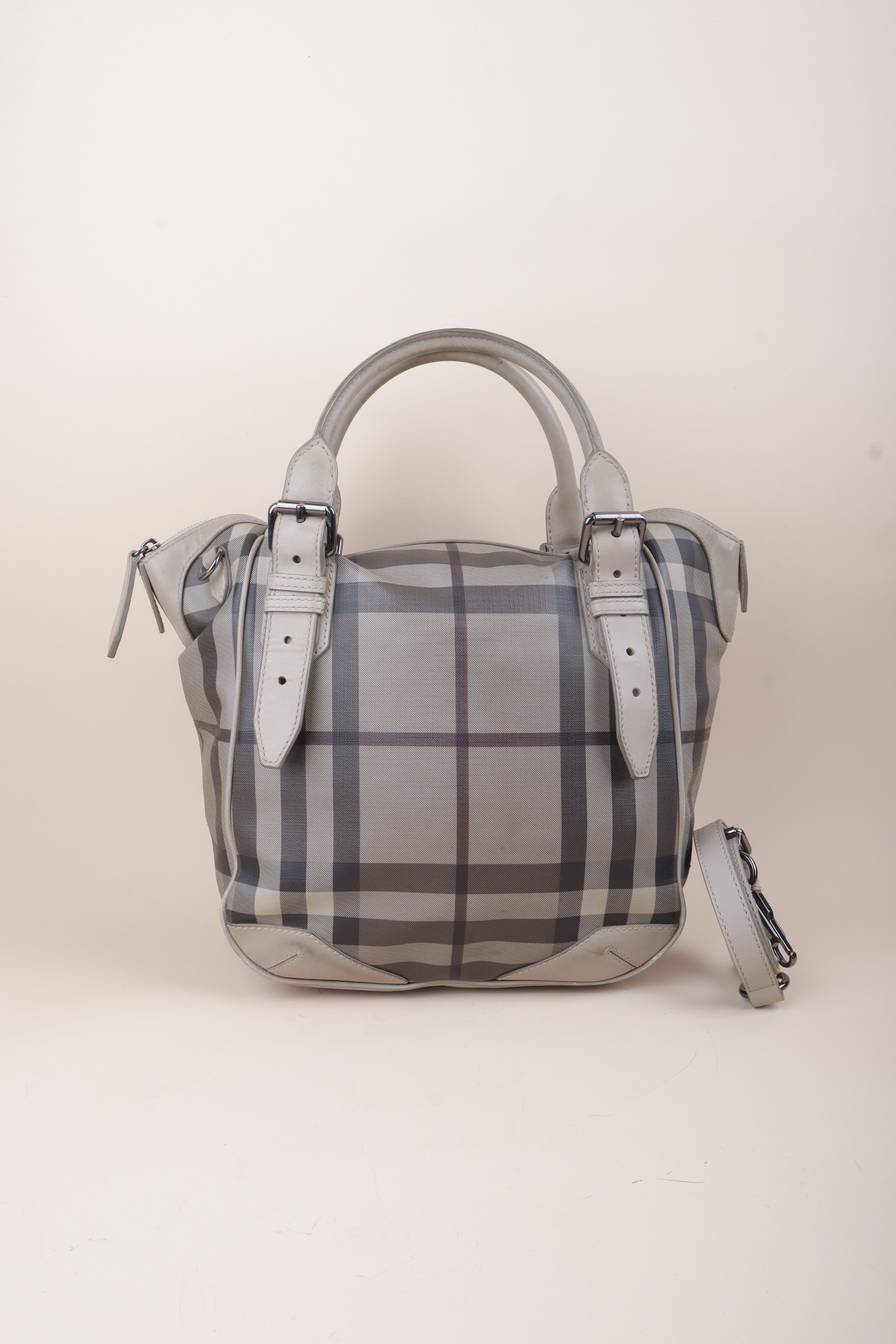 Burberry BAG  trench smoke check coted