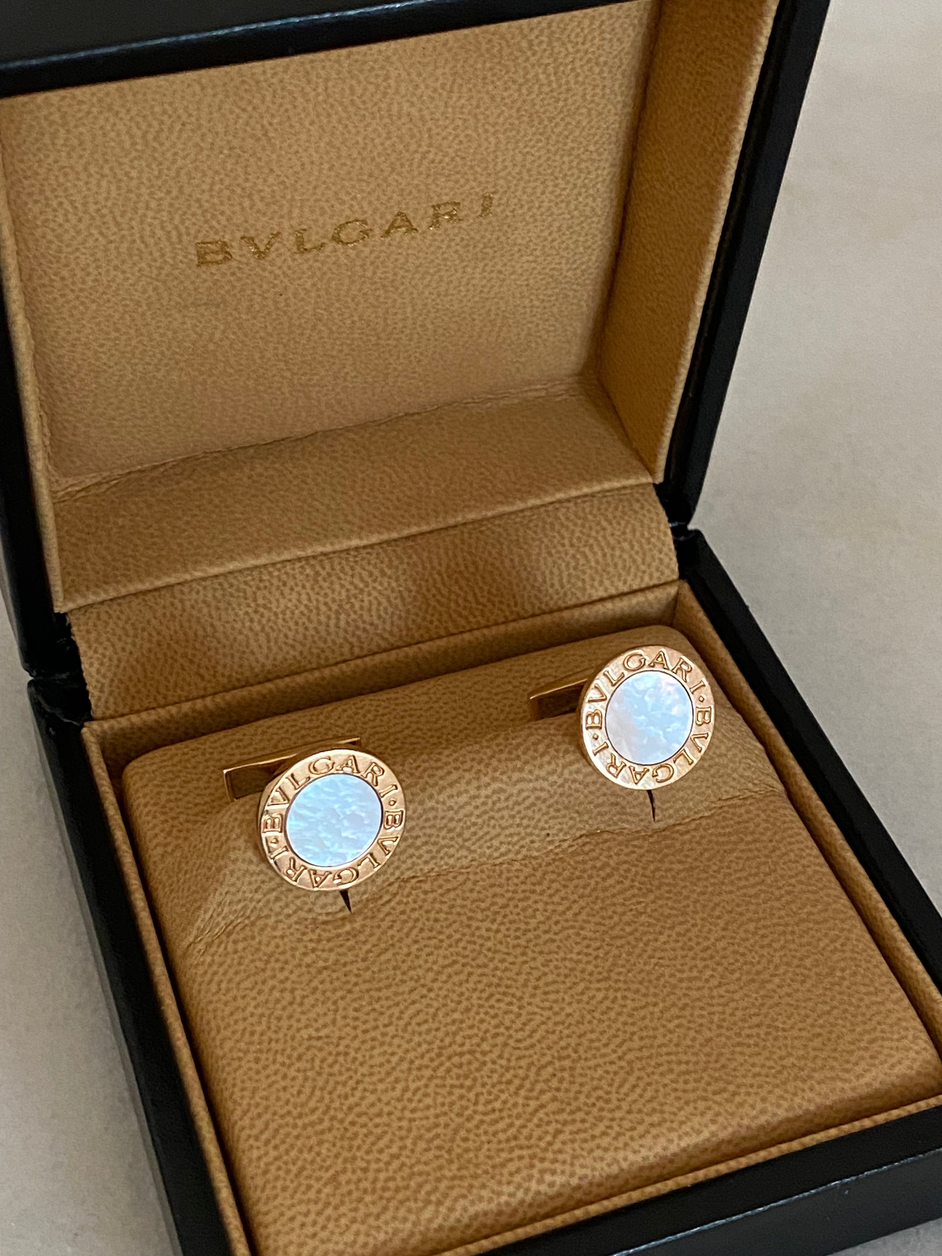 Bvlgari 18K Yellow Gold Cufflinks