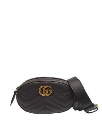 Gucci Black GG Marmont Belt Bag