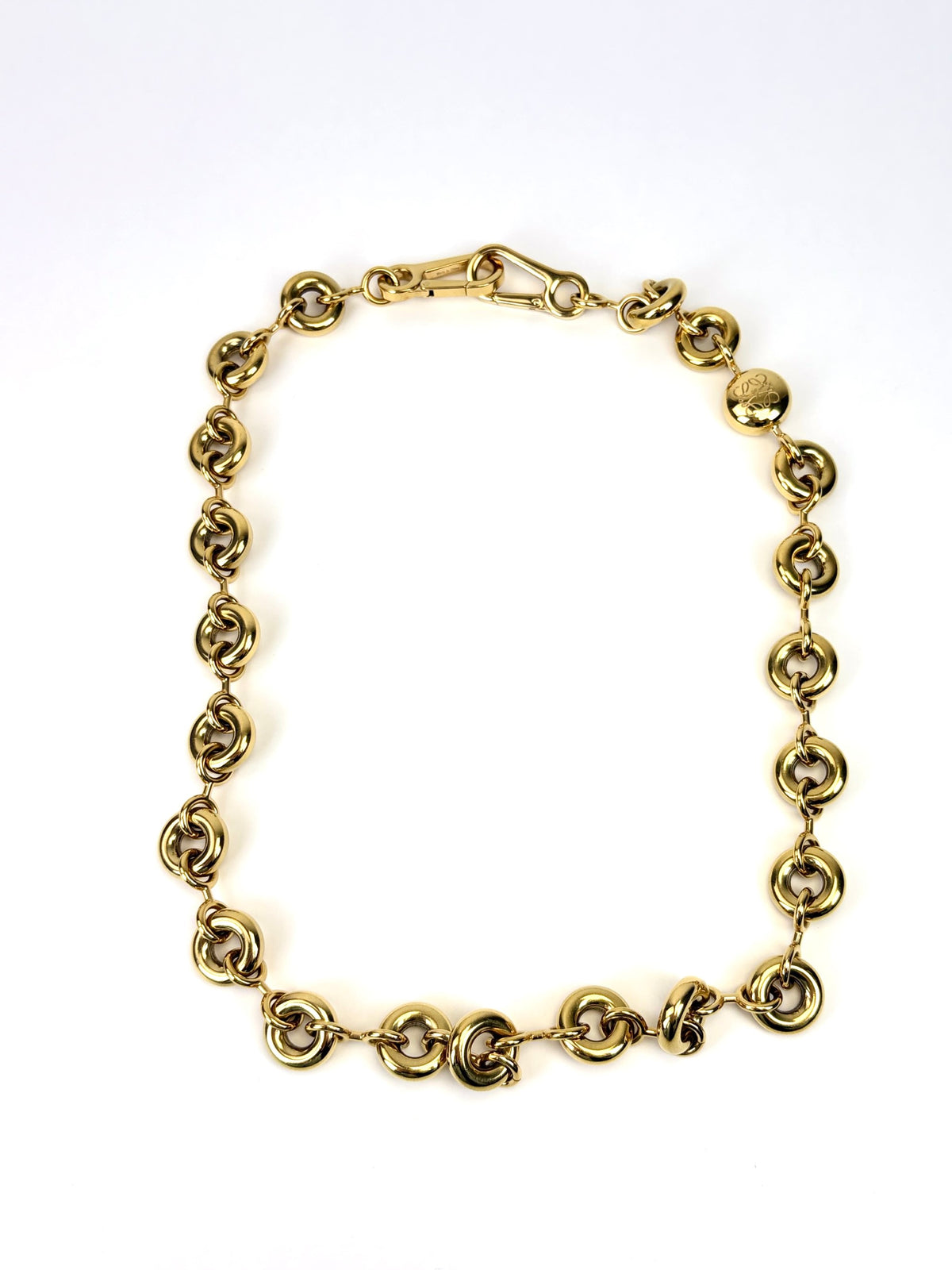 LOEWE gold chunky Donut chain bag