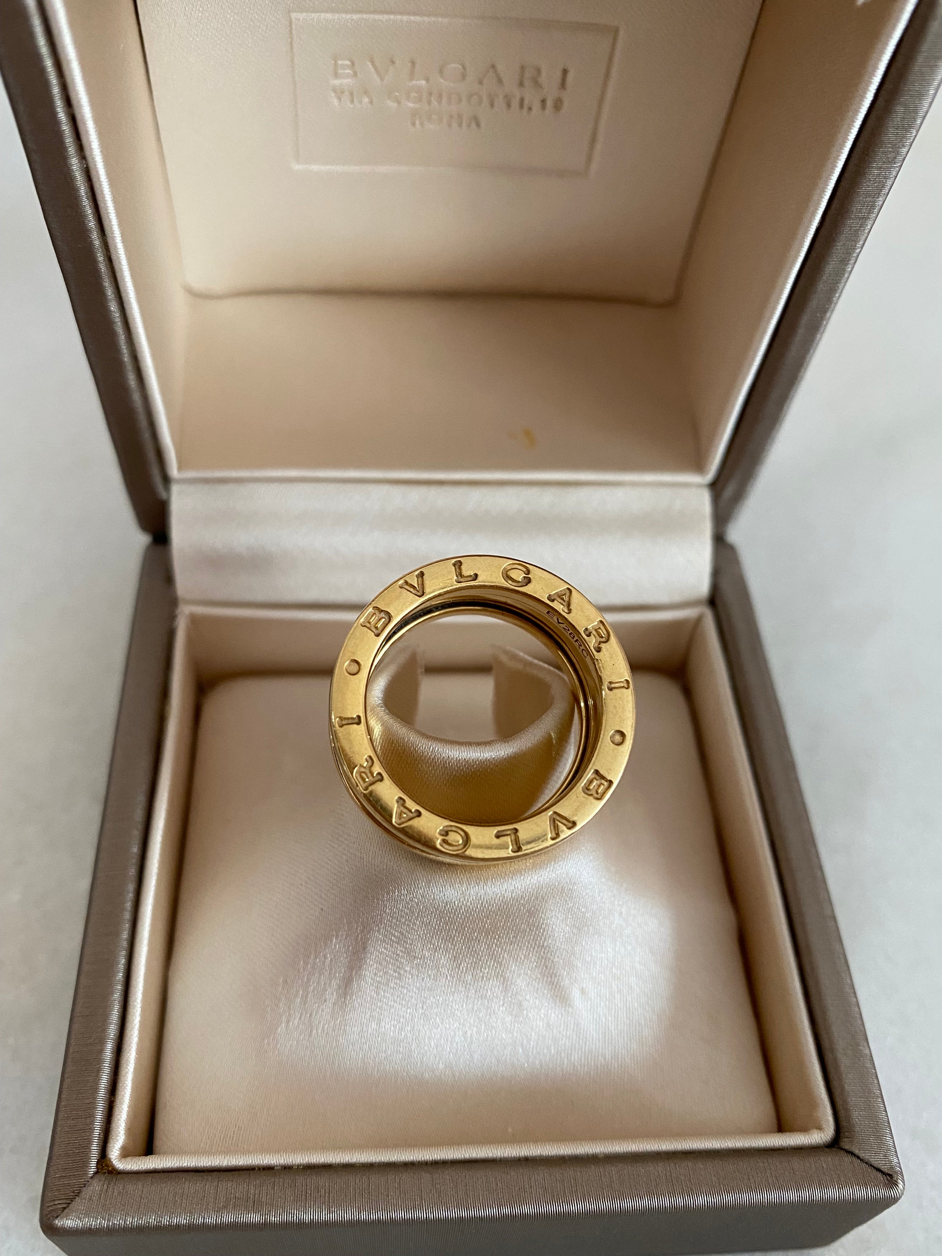 Bvlgari 18K Yellow Gold B. Zero 3 Band Ring 51