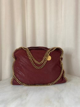 Stella Mccartney Burgundy Falabella Bag W/ 3 Chains