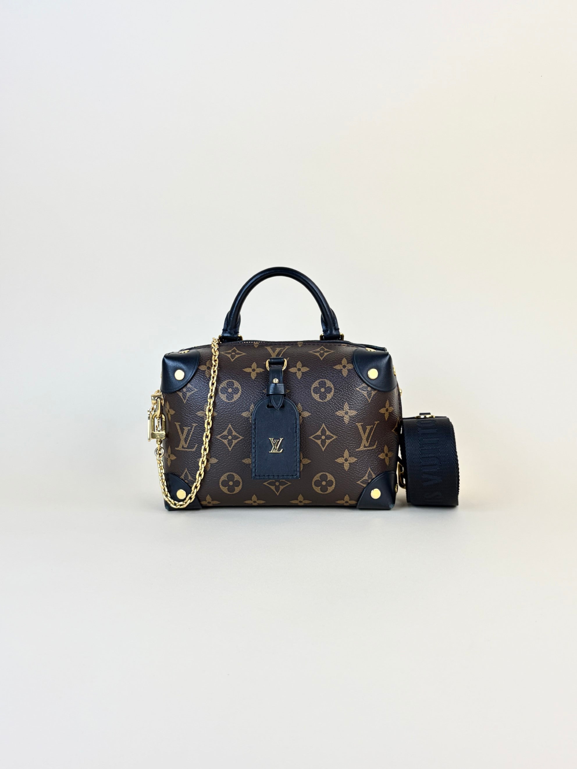 louis Vuitton monogram black petite male souple bag
