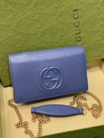 Gucci Dark Blue Disco Soho Wallet On Chain