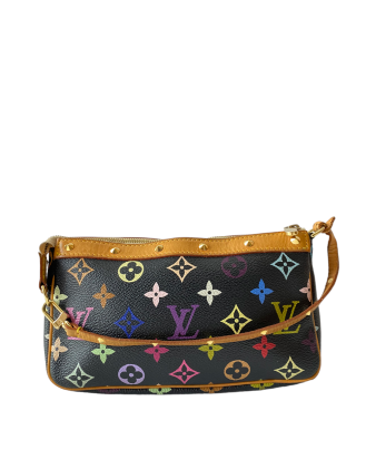 Louis Vuitton Black Mulicolor Monogram Takashi Murakami Pochette