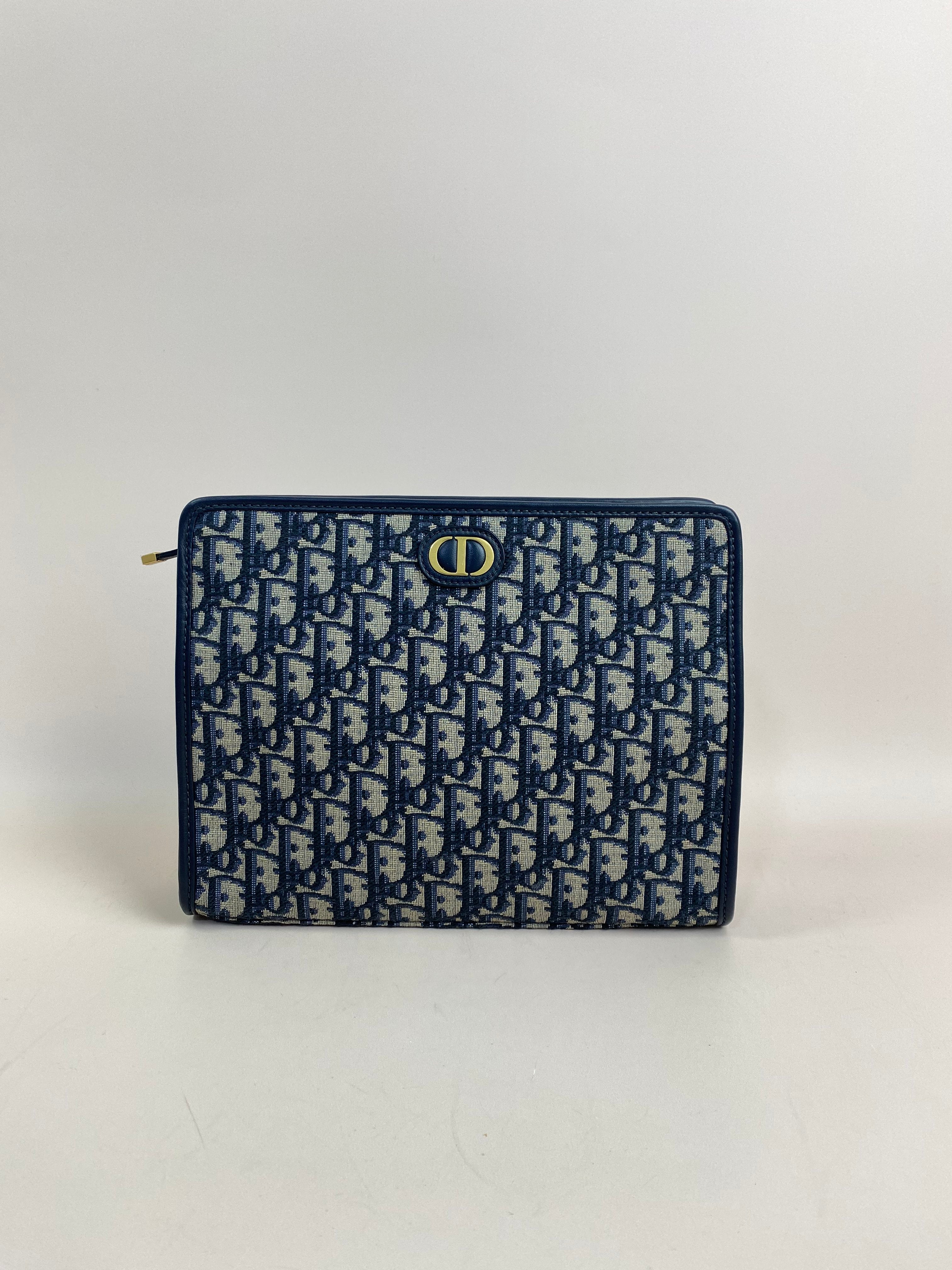 Christian Dior Blue Montaigne Pouch