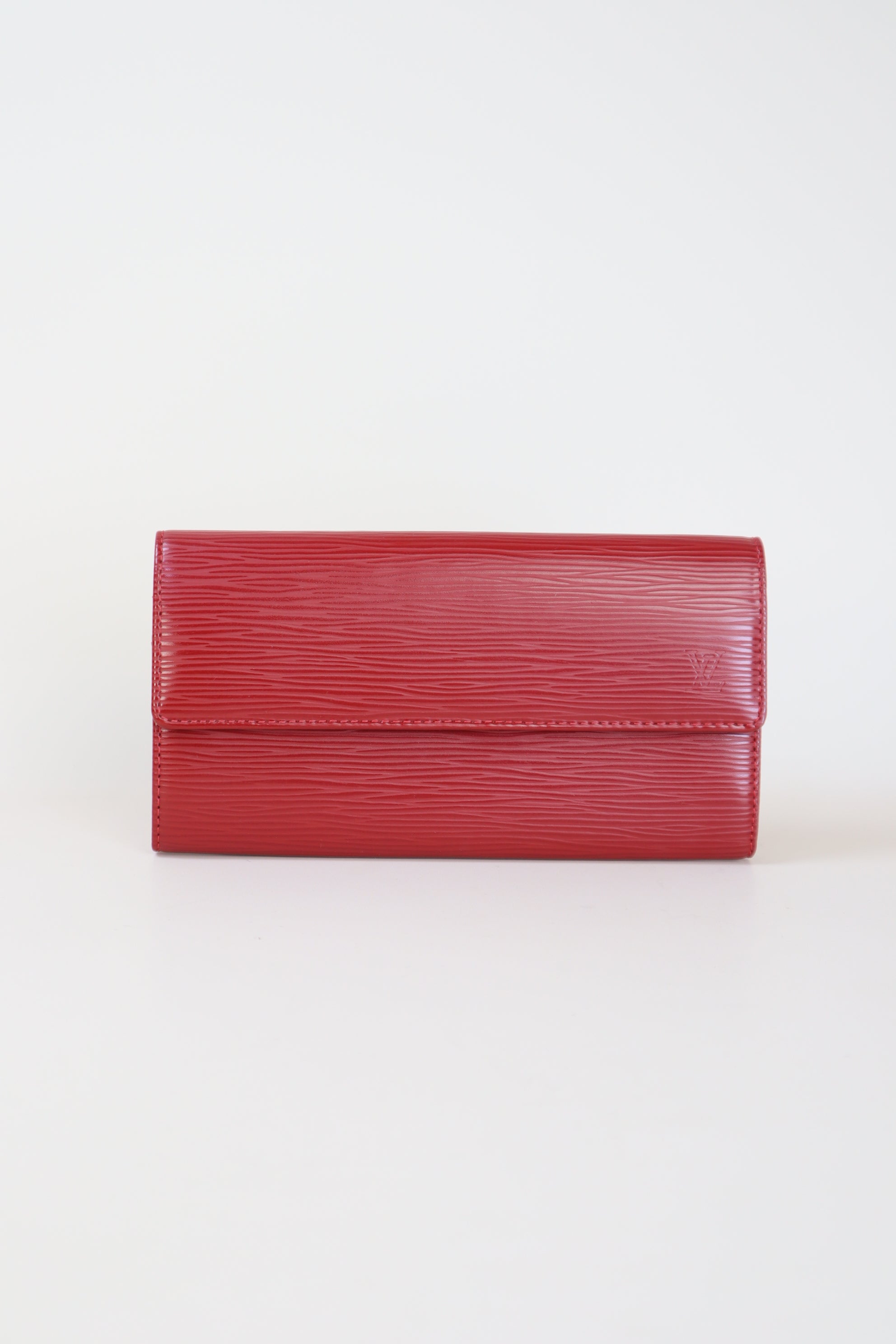 Louis Vuitton Red Sarah Long Wallet