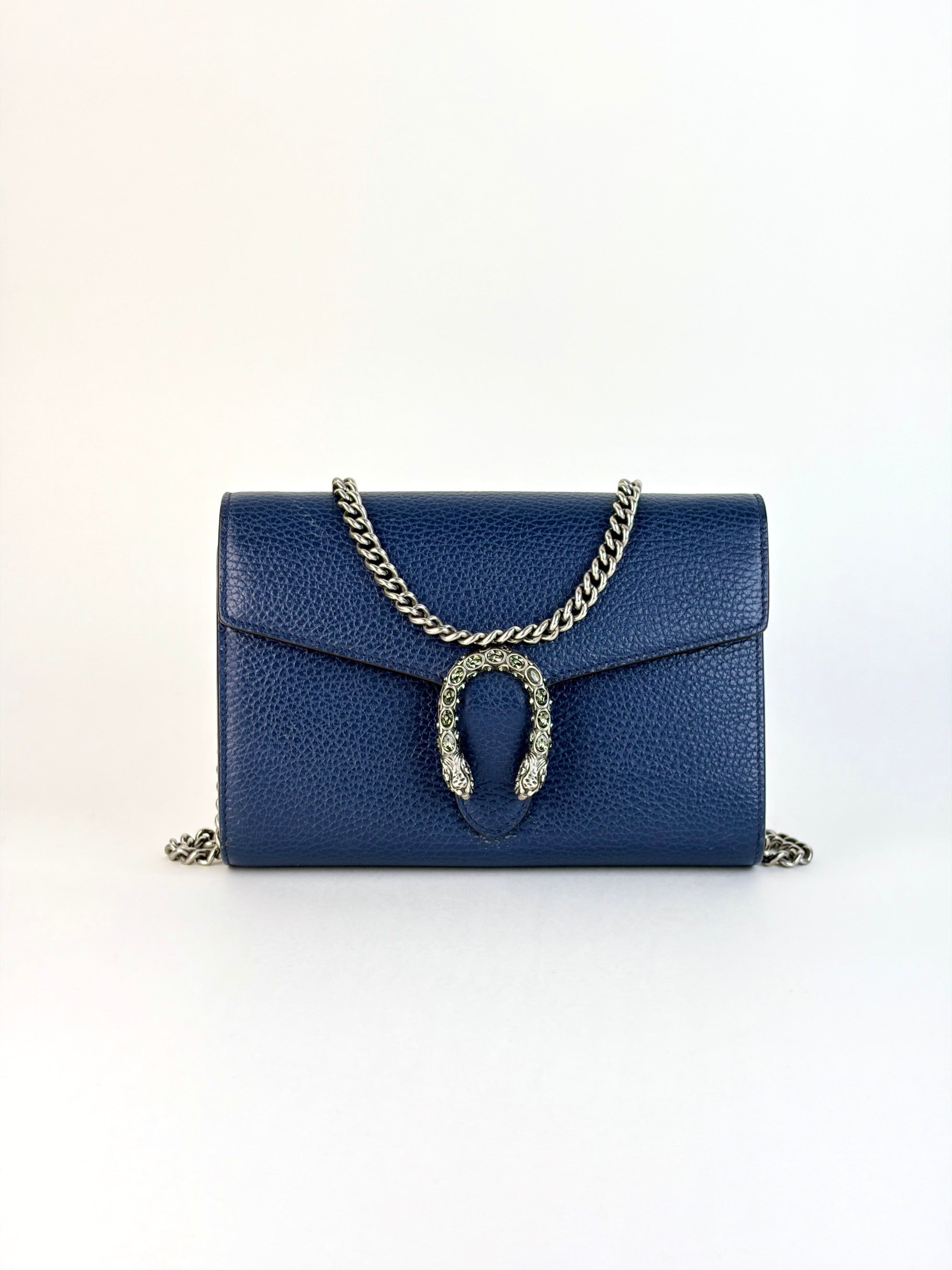 Gucci navy dionysus wallet on chain