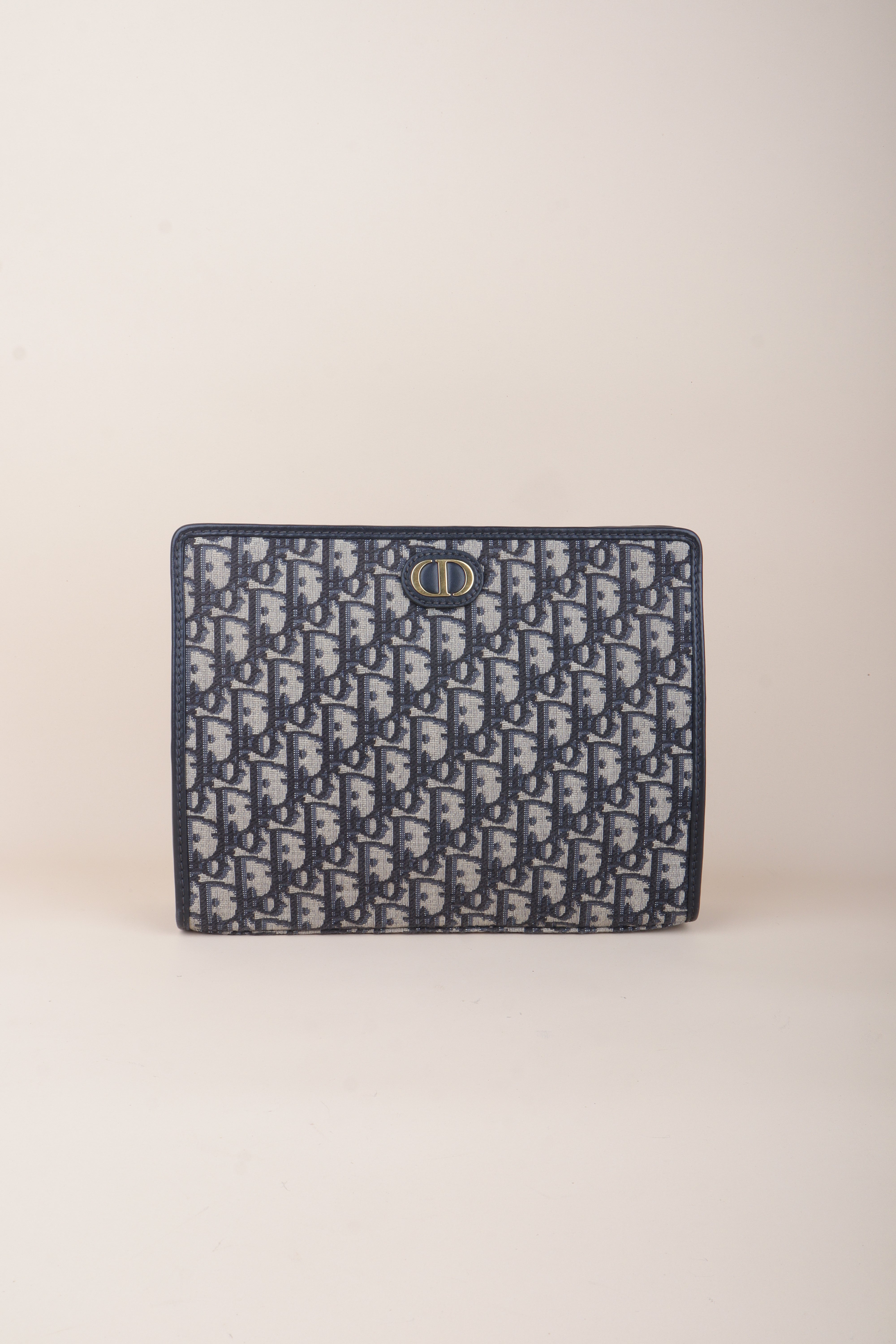 Christian Dior Blue 30 Montaigne Oblique Dea Pouch