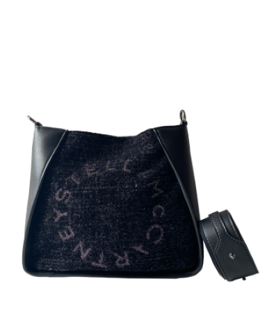Stella Mccartney Black Mini Logo Cross Bag