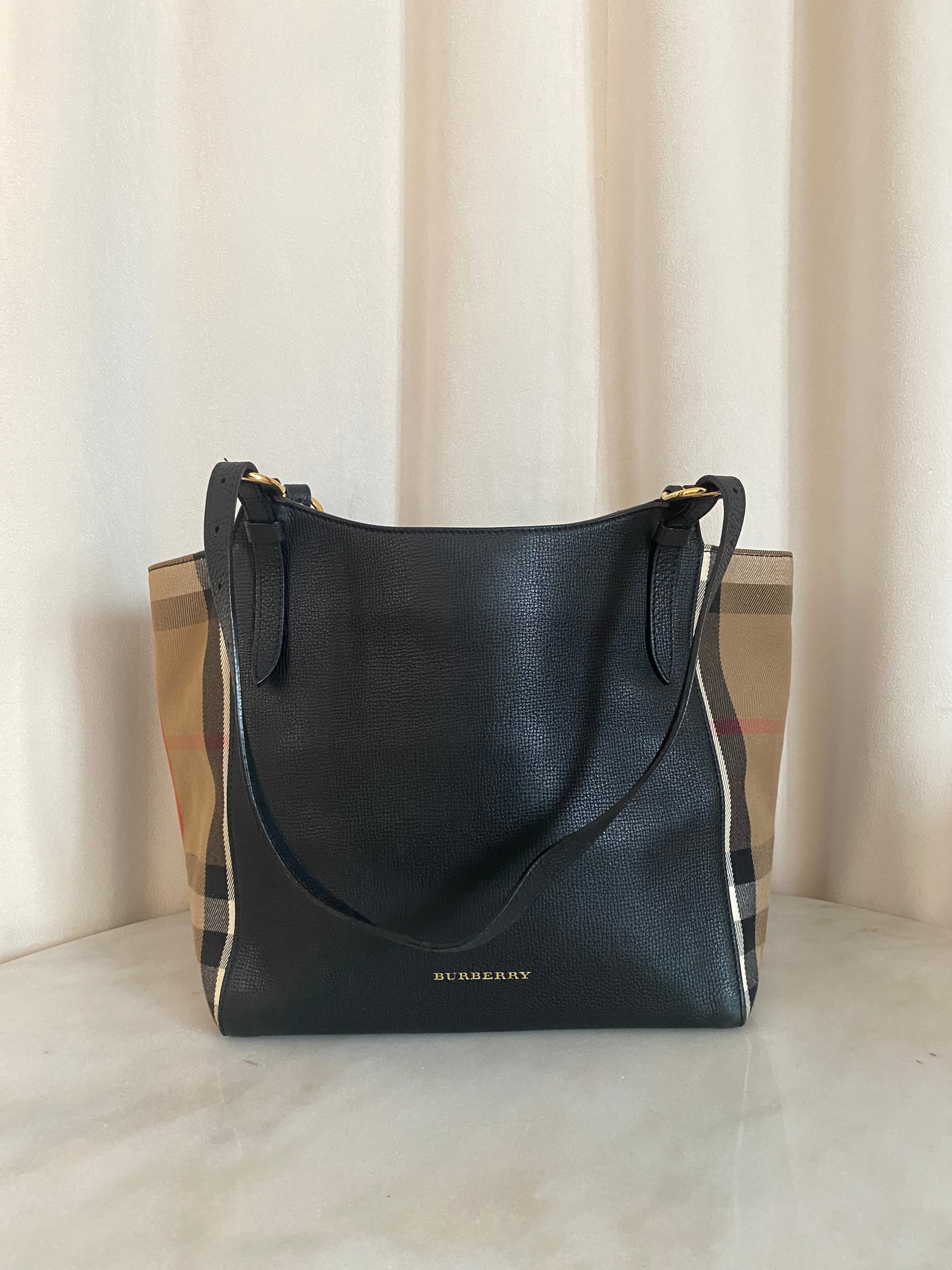 Burberry House Check Black Canterbury Shoulder Bag