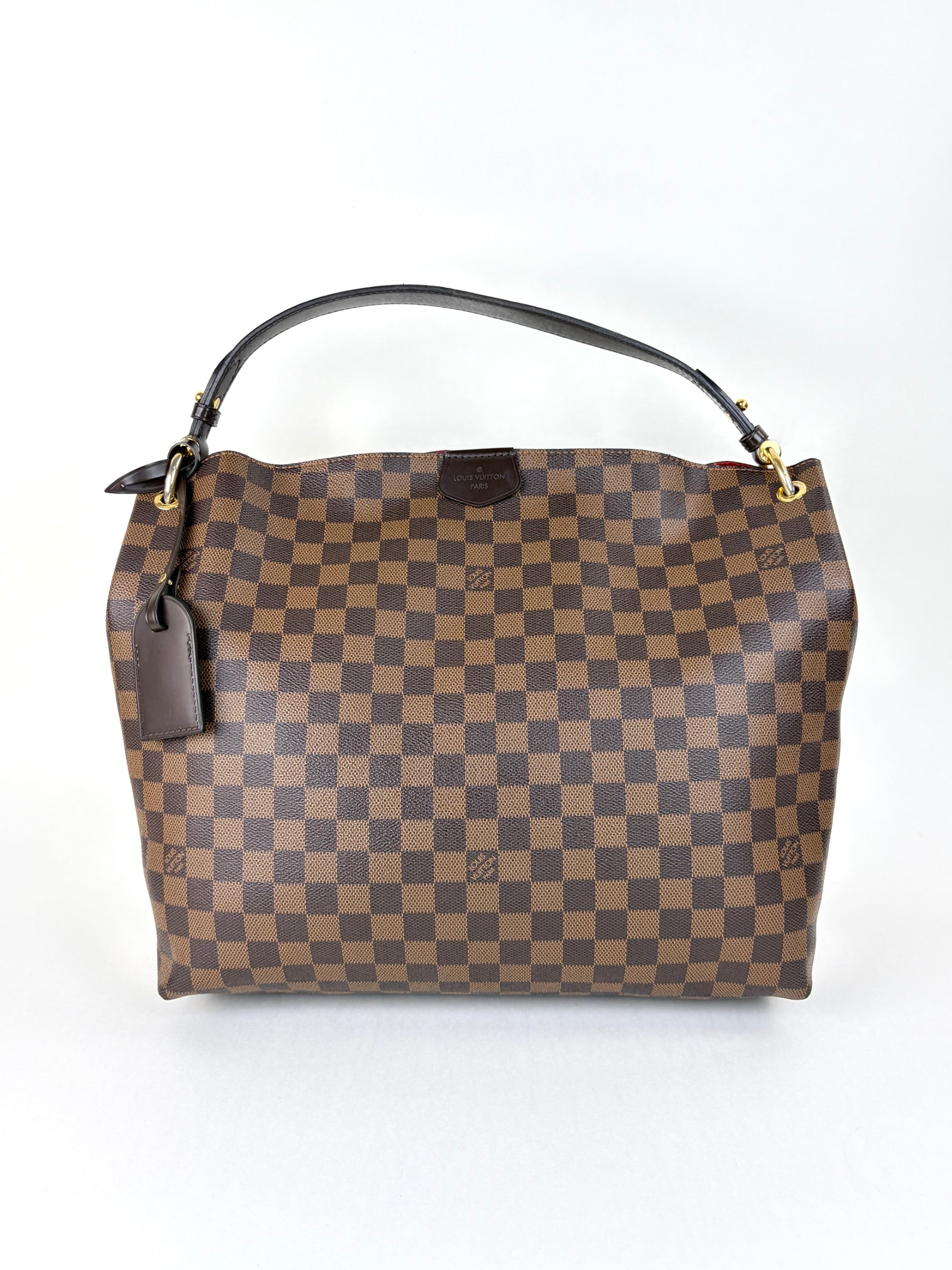Louis Vuitton Damier Ebene canvas graceful mm hobo bag