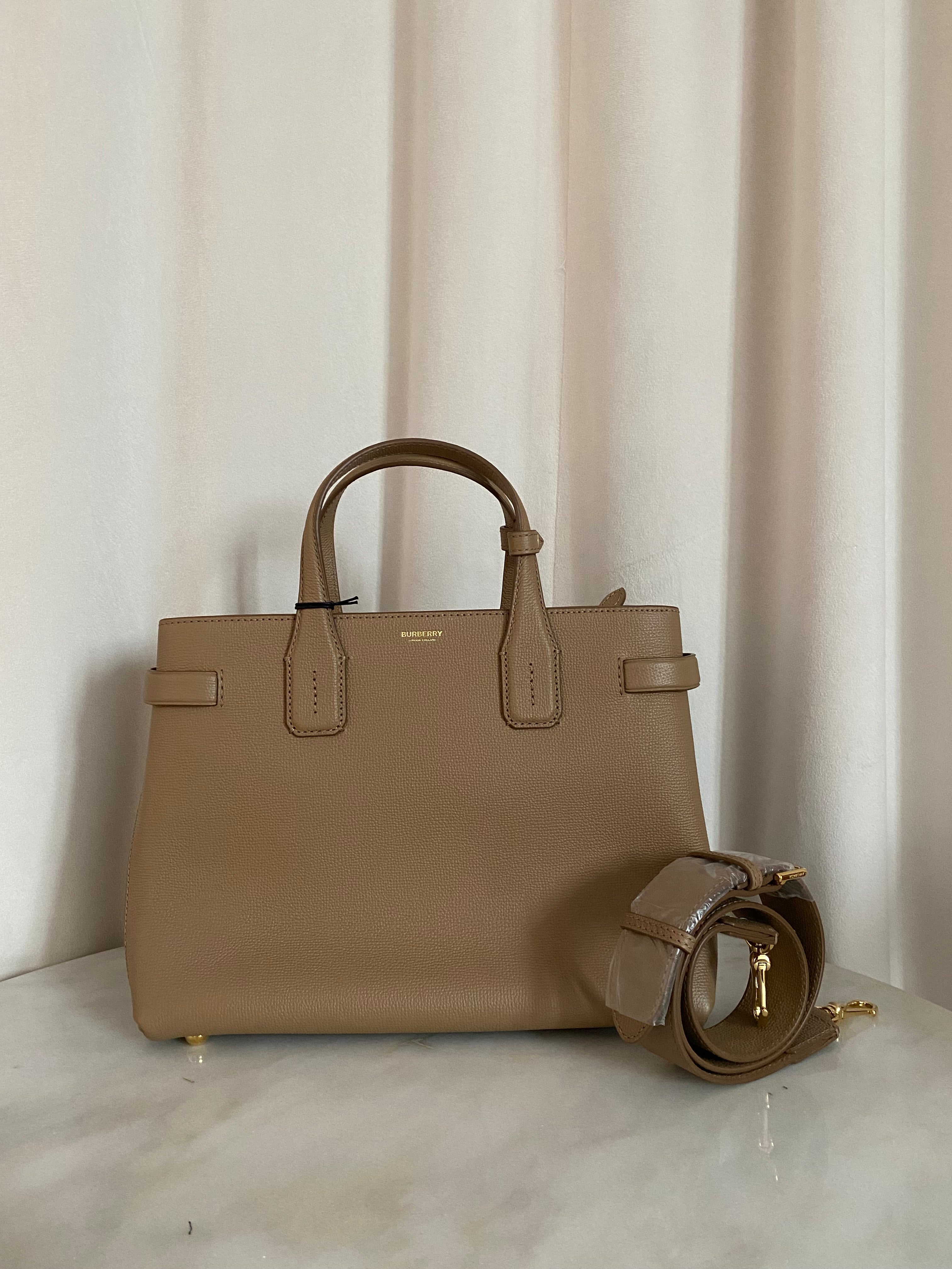 Burberry Beige Banner Medium Tote Bag