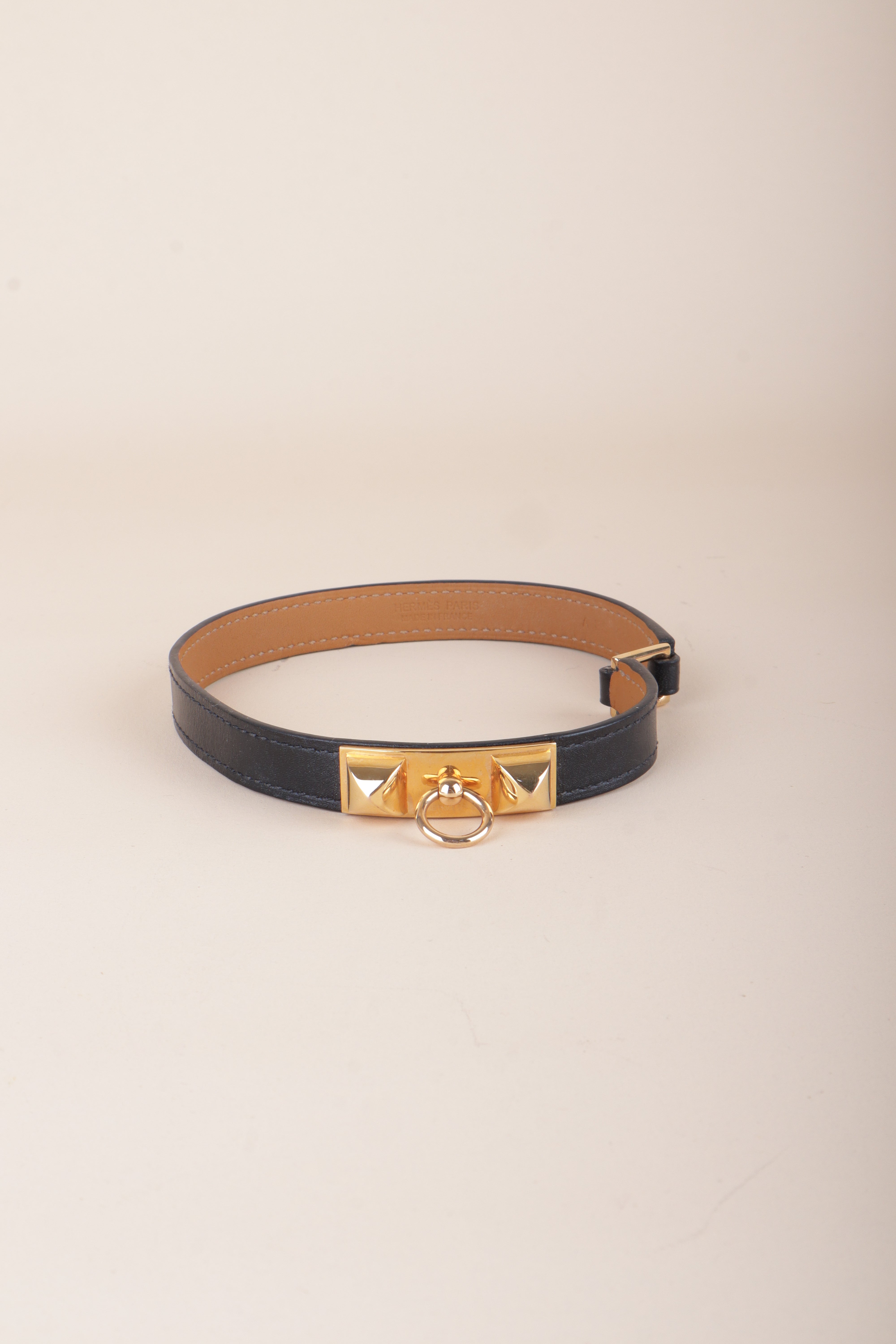 Hermes Black Rivale Double Tour Bracelet