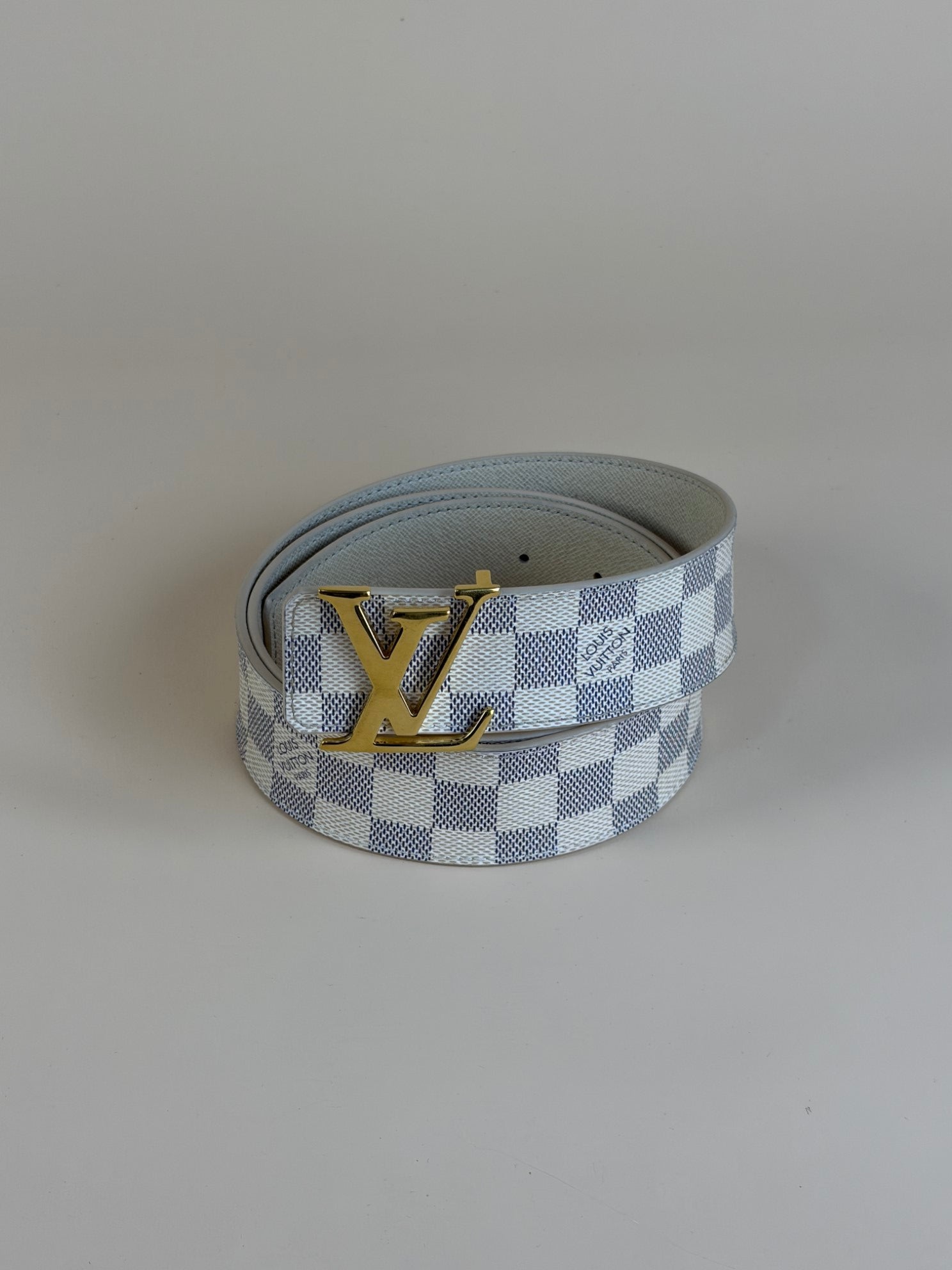 Louis Vuitton Damier Azur Reversible Initiales 45mm Belt 38