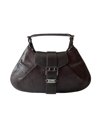 Christian Dior Black Snakeskin Street Hobo Handbag