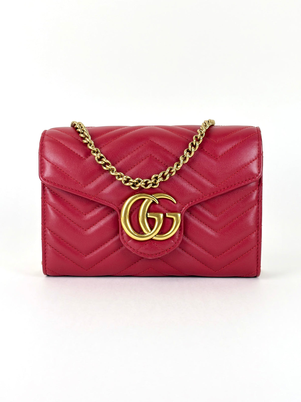 Gucci red Marmont wallet Bag