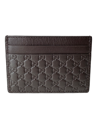 Gucci Brown Guccissima Card Holder