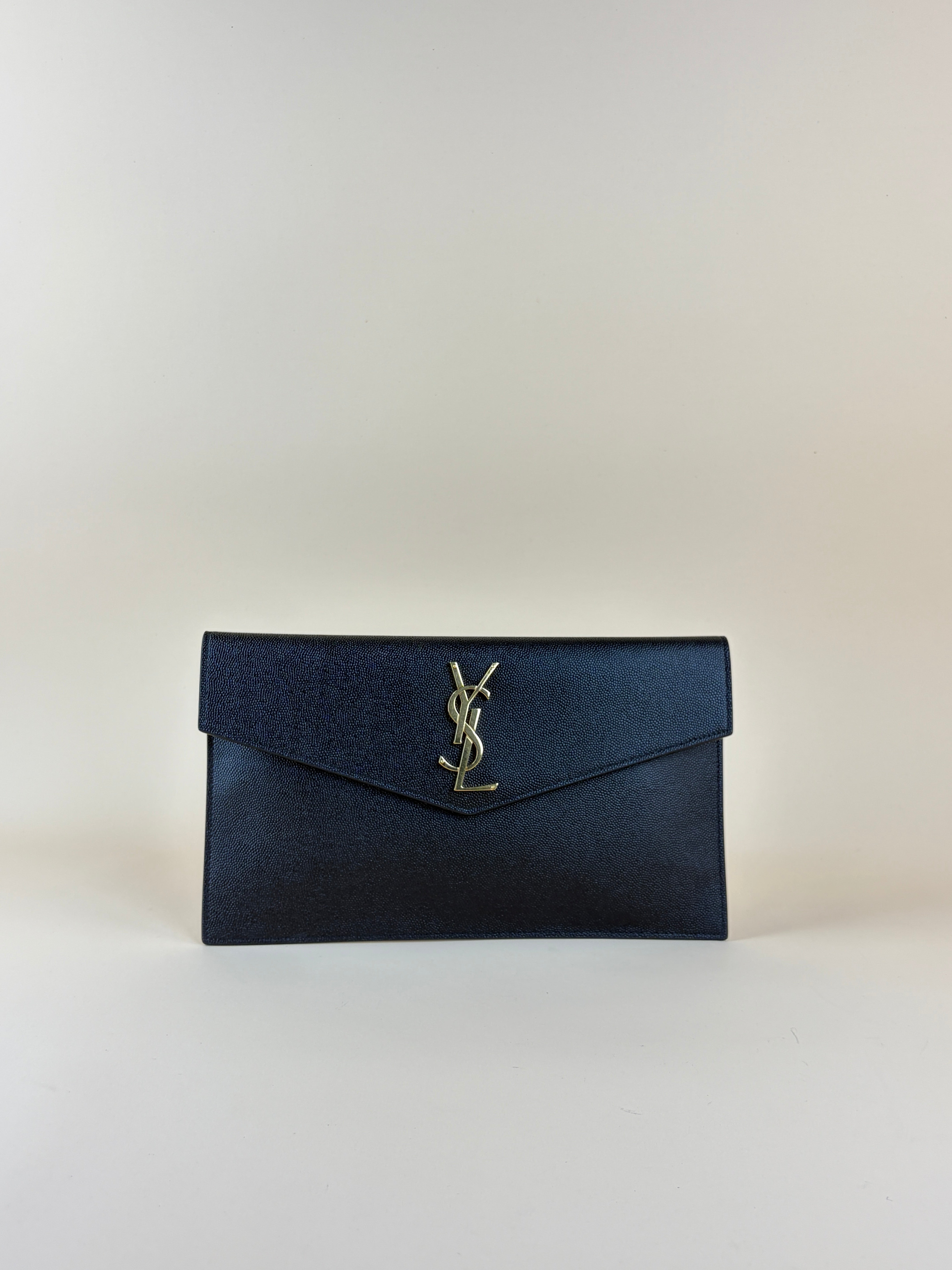 YSL Black Uptown Pouch