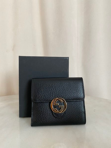 Gucci Black Interlocking Small Wallet