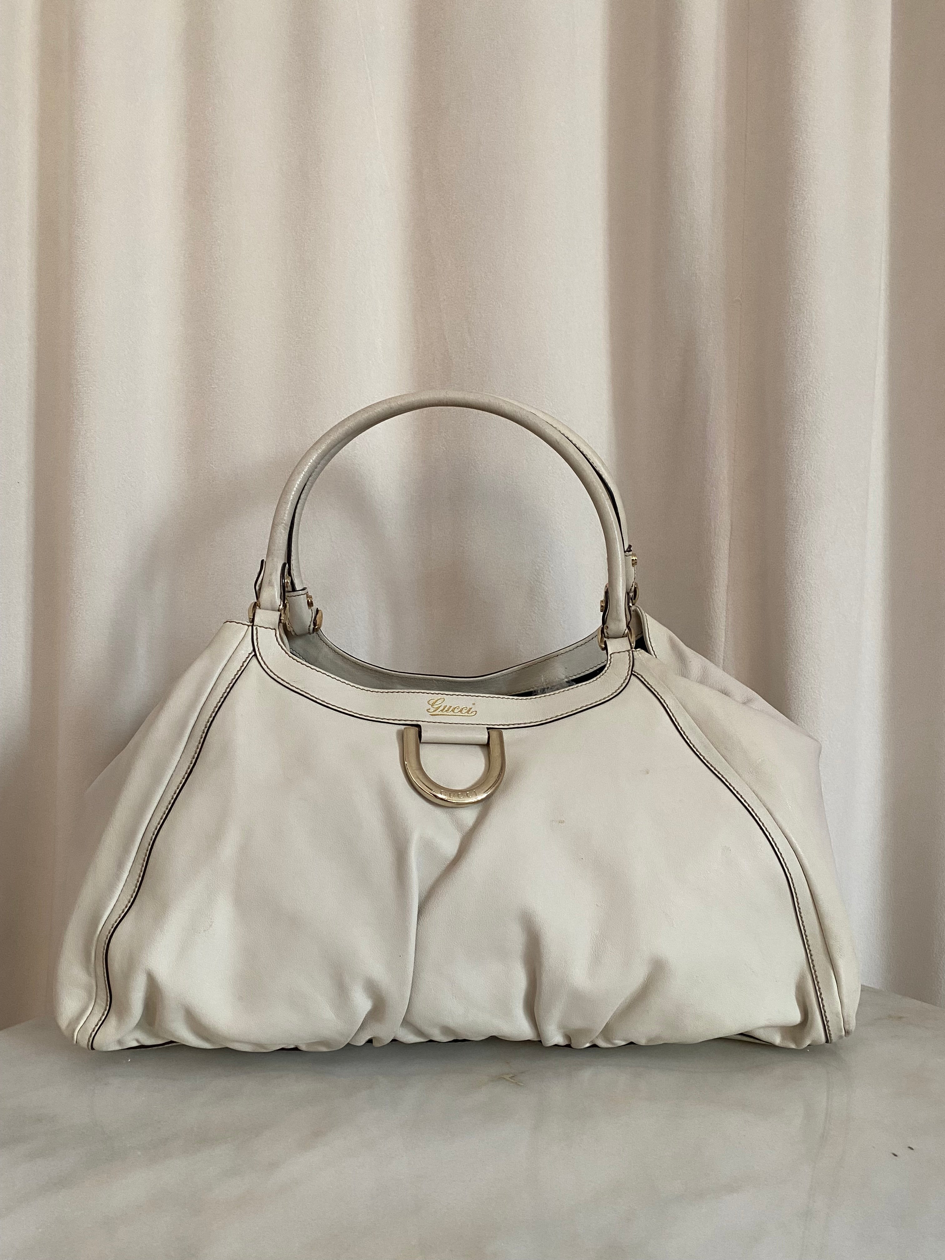 Gucci Off White D Ring Shoulder Bag